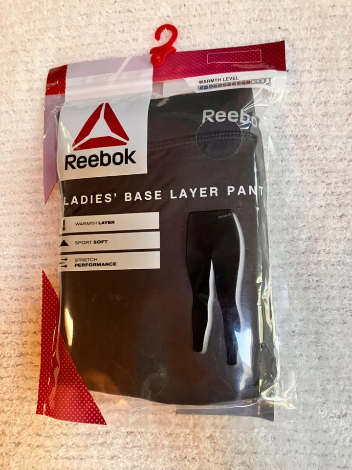 Reebok Ladies Base Layer Pant Grey Large Sport Soft Hiking in Bag