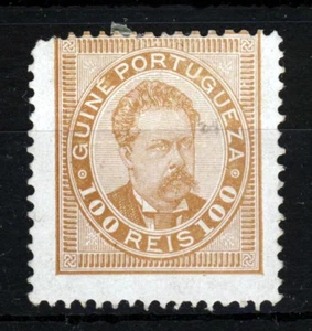 PORTUGUESA GUINEA 1886 100 Arroz Marrón Bistre Perf 131⁄2 SG 48 MNG - Imagen 1 de 2