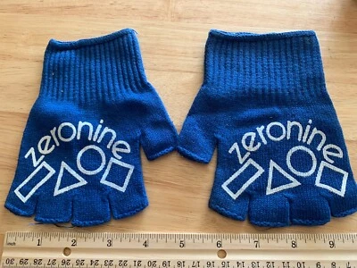 ☘️ ZERONINE BLUE WITH WHITE LETTERING HALF GLOVES - OLD SCHOOL 80’s BMX HUTCH GT - Image 1 of 2