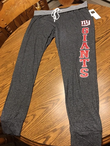 New York Giants NFL Women's Pajamas Sweat Lounge Yoga Pants Gray, Size XL - NWT Cover