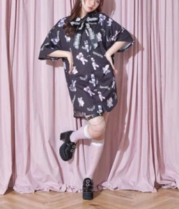 NEW Sanrio My Melody Short Sleeves Shirt Black Size M Kawaii Anime - Picture 1 of 5