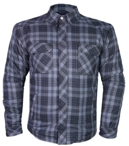 Camisa a Cuadros de Franela para Motocicleta Motocicleta Leñador Kevlar Forrada CE Armadura - Imagen 1 de 10