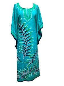Kaftan Tunic Summer Dress Beach cover up Free size 16,18,20,22,24,26 - Picture 1 of 1