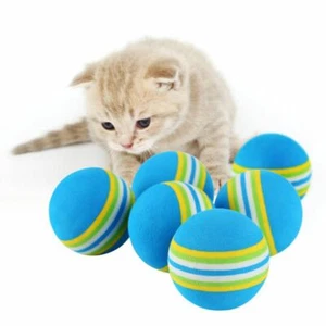 10X Juguetes para mascotas gatos gatito espuma suave arco iris jugar pelota coloridos divertidos juguetes de actividad - Imagen 1 de 13