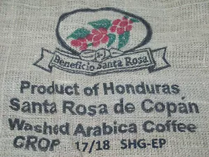 Coffee Bean Jute Burlap Bag Gunny Sack Crafts Decor Costume Santa Rosa de Copan - Bild 1 von 3