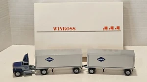 1985 Winross Overnite Transportation Co. Double Trailers Tractor Trailer 1/64 - Picture 1 of 7