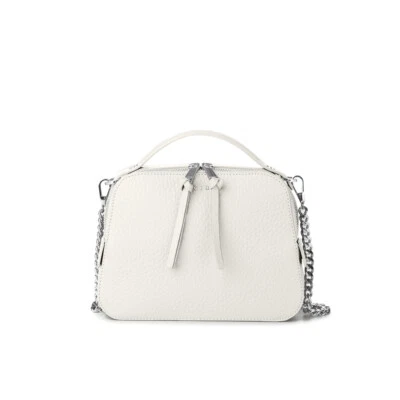 Woman handbag Orciani Cheri soft mini in white leather adjustable crossbody bag - Image 1 of 3