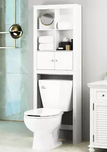 over the Toilet Storage Cabinet, above Toilet Storage Cabinet with Doors, Freest - Picture 1 of 7