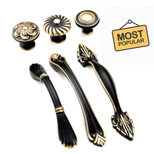 Tiradores de muebles armario puerta cocina cobre oro antiguo vintage BM 96mm 128mm - Imagen 1 de 21