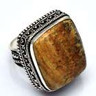 Picture Jasper Ethnic Handmade Antique Design Ring Jewelry Us Size-8 Rr 2026
