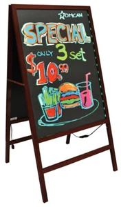 LED Writing Board 15" x 22" Illuminated Erasable Neon Effect Two Sided Sign - Picture 1 of 5