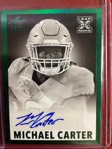 MICHAEL CARTER Auto /35 !!! 2021 Leaf Metal #BW-MC1 Rookie (RC) Jets -Cardinals - Picture 1 of 2