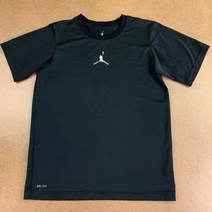 Jordan Brand Boys Size Large Black Short Sleeve Crewneck Athletic T-Shirt *Flaw* - Picture 1 of 8