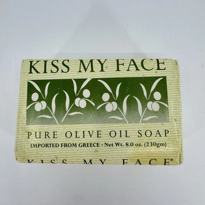 Чистое оливковое масло мыло Kiss My Face импортировано из Греции новое из старых запасов ВИНТАЖ - Изображение 1 из 4
