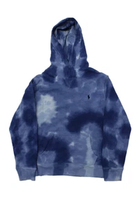 Polo Ralph Lauren Unisex Kids Tie Dye Long Sleeve Pullover Hoodie Navy Size L - Picture 1 of 5