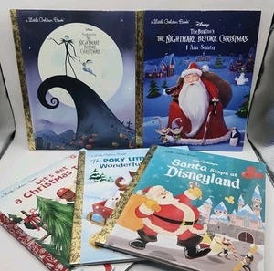 Lot Of 5 Little Golden Book Winter / Hoilday Nightmare Before Christmas & More - Picture 1 of 11