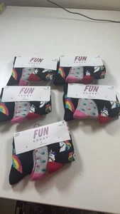 New!! FUN socks girls Five Packs Glitter - Picture 1 of 6