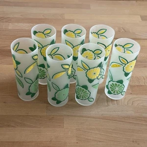 Federal Glas Zitrone Limette Tom Collins Zombie mattiert 6-3/4" Longdrinkglas MCM x7 - Bild 1 von 4