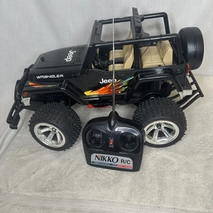 VTG Nikko3 JEEP WRANGLER R/C  1/16th W/REMOTE UNTESTED PARTS NO charger   - Picture 1 of 12