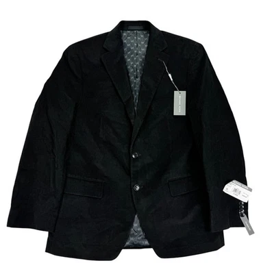 Abrigo deportivo Michael Kors para hombre Kordell calce clásico elástico pana negro 41R Foto 1 de 4