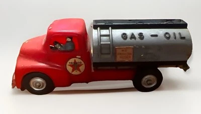 vintage HUBLEY USA KIDDIE TOY6 1/2" GAS-OIL Plastic Truck Texaco See Photos - Image 1 of 4