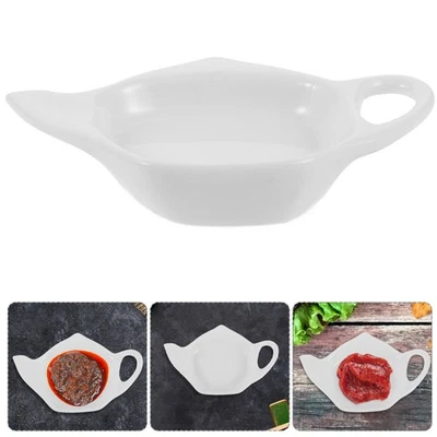  Porte-sachet de thé en céramique, théière en forme de sachet de thé, - Photo 1/4