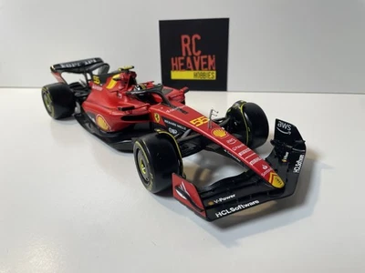 Coche Modelo Fórmula Uno Burago 1:18 Ferrari SF-23 Carlos Sainz Nº#55 GP Italia. Foto 1 de 4