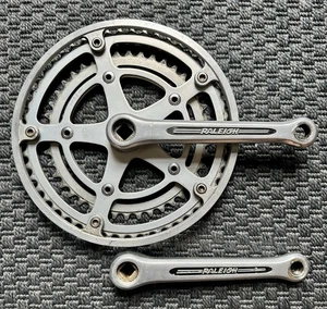 Vintage Raleigh Crank Set, Sakae SD Japan, 165mm Square Taper Crank 52/42T - Picture 1 of 11