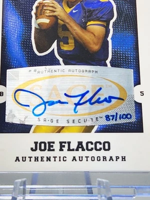 Sage Hit Joe Flacco Saturday Colors 2008 novato radiocontrol automático 87/100 #SA-4 Delaware Foto 1 de 4