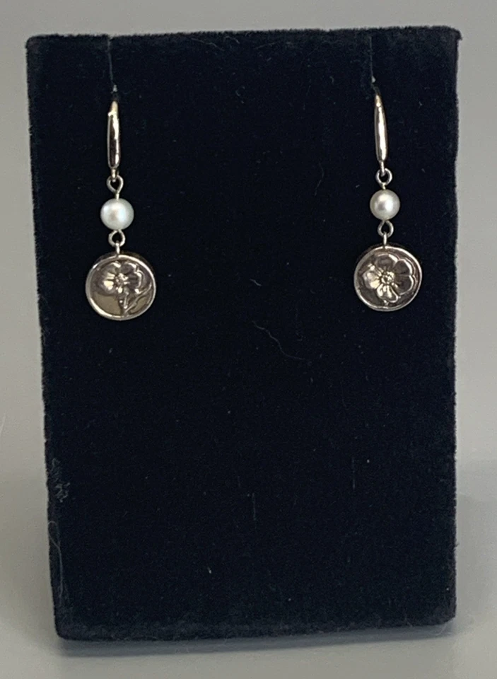 Pendientes colgantes Tiffany & Co. 925 perlas rosas naturales Foto 1 de 1