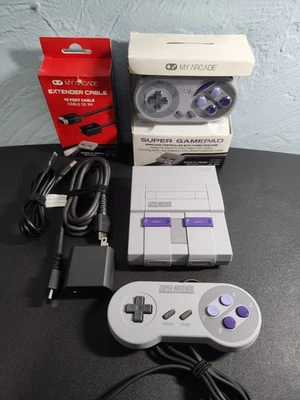 Nintendo SNES Classic Mini Console W/ Accessories 2 Controllers OEM cables clean - Image 1 of 4