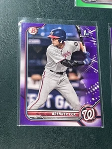 2022 Bowman Draft Brenner Cox PURPLE /250 - Picture 1 of 2