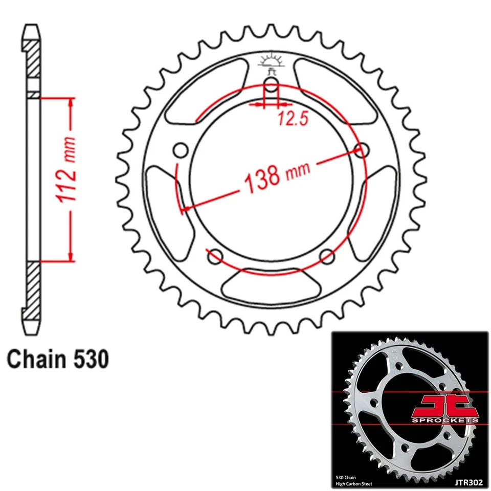 Piñones JT Piñón Trasero Acero Paso 530 41 Dientes Honda CBR600F F3 (1995-1996) Foto 1 de 2