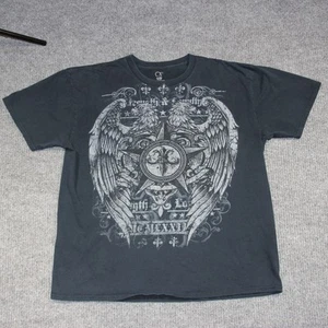 Affliction Type T Shirt Mens XL Black Grunge Goth Skater Y2K Jesse Pinkman 2000s - Picture 1 of 6