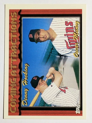 1994 Topps #771 Denny Hocking/Oscar Munoz RC - Image 1 of 2