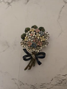 Seltene Krone Trifari Alfred Philippe Blumenstrauß Brosche, wunderschön  - Bild 1 von 4