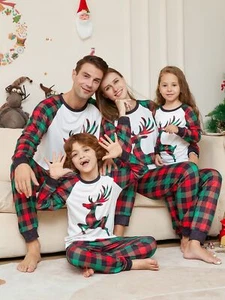 Christmas Family Matching Homewear Outfits Kids Pajamas Sets Xmas Pj's Clothes - Picture 1 of 6