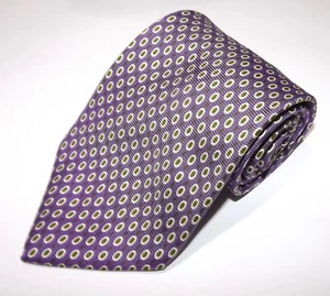 Neu ohne Etikett Brooks Brothers Makers Seidenkrawatte lila grün silber gepunktet USA für Herren - Bild 1 von 4