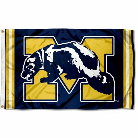 Michigan Team University Wolverines Vintage Retro Throwback Large Outdoor Flag Cover