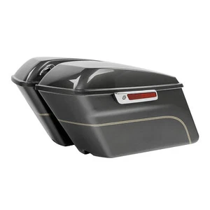 Saddlebags Panniers Case Fit For Harley Electra Street Glide 14+ Industrial Gray - Bild 1 von 6