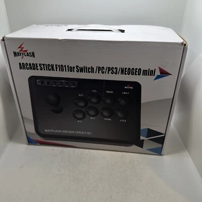 MAYFLASH Arcade Stick F101 for Nintendo Switch/PC/PS3/Neogeo Mini New - Image 1 of 4