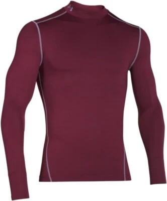 Men's Under Armour ColdGear Compression Mock Neck Long Sleeve 1265648 NEW - Image 1 of 4