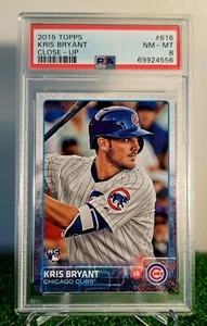 2015 Topps Kris Bryant #616 RC PSA 8. Series 2 Close Up ROOKIE Cubs 🔥 New slab! - Picture 1 of 2