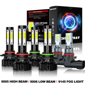 For Lincoln Navigator 2003-2006 Combo 6x LED Headlight Hi Low + Fog Light Bulbs - Foto 1 di 17