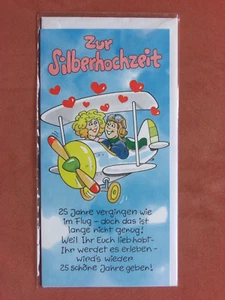 lustige Glückwunschkarte zur Silberhochzeit 25 Jahre Ehe Karte Glückwünsche - Bild 1 von 1