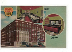 Vintage Linen Postcard Hotel Cairo, Cairo Illinois #1894 - Picture 1 of 2