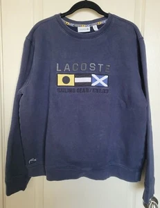 Lacoste Blue Pullover Crewneck Sweatshirt FR 6 US XL - Picture 1 of 4