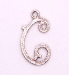 (G495) Plata Letra C Dije Colgante Joyería - Imagen 1 de 3