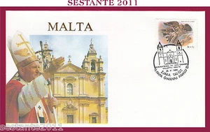 W552 VATICANO FDC ROMA PAPA GIOVANNI PAOLO II WOJITYLA MALTA 1990 - Picture 1 of 1