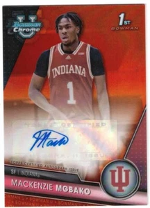 MACKENZIE MGBAKO 23/24 Bowman Chrome U University 1st Auto ORANGE REFRACTOR / 25 - Picture 1 of 2